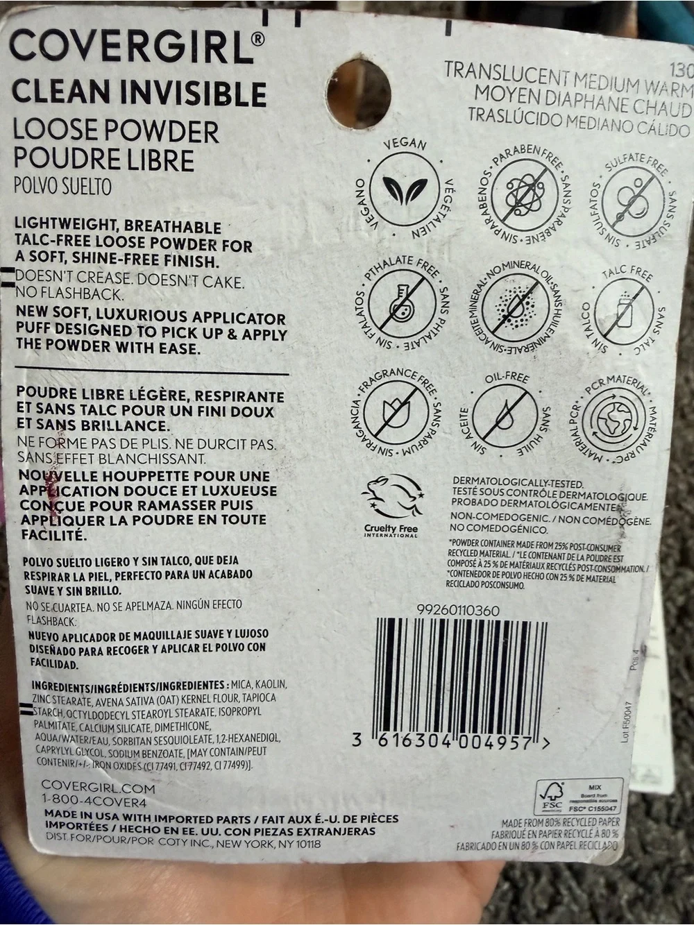 COVERGIRL Clean Invisible Loose Powder 1 per order